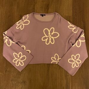 Papermoon Purple Floral Sweater